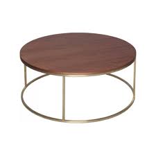 Buy Walnut And Gold Metal Circular Coffee Table From Fusion Living Shop wayfair for all the best gold round coffee tables.