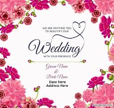 Vidaais can be intensely emotional as the bride's friends and family wish her farewell (as illustrated above). Create Custom Wedding Invitation With Your Names Date And Address
