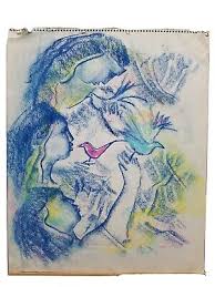 Robert Ubhaus (American 20th Cent) Original Signed Pastel Women with Birds | eBay