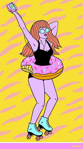 Summer Forever Art By Robin Eisenberg On Society6 Robin Eisenberg Meet The Artist Trippy Cartoon