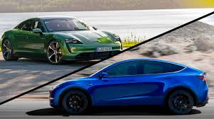 The low center of gravity, rigid body structure and large crumple zones provide unparalleled protection. Tesla Model Y Vs Porsche Taycan Testing Epa Range In The Real World Edmunds
