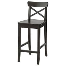 Ingolf Bar Stool With Backrest Brown Black Ikea In 2020 Bar Stools Stool Kitchen Bar Stools