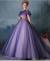 White And Purple Wedding Dress
