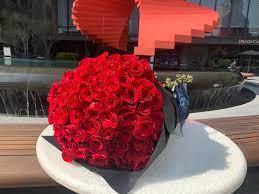 Flower delivery by local florists in los angeles. 100 Premium Red Rose Bouquet In Los Angeles Ca Downtown Flowers Net