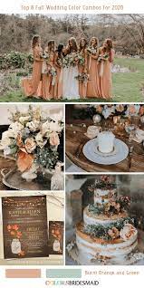 Top 8 Fall Wedding Color Combos For 2020 Orange Wedding Colors Wedding Color Combos Orange Bridesmaid Dresses