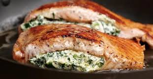Saumon Farci Aux Epinards Cremeux Recettes Ma Fourchette Favorite Recipes Dinner Salmon Recipes Bruschetta Chicken Pasta