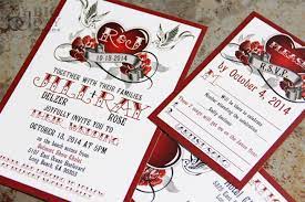 Rockabilly Wedding Invitationsrockabilly Sparrow And Etsy Wedding Invitation Sets Heart Wedding Invitations Rockabilly Wedding