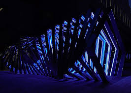 Accumulation Dramatic Led Light Tunnel By Yang Minha Inspiration Grid Light Tunnel Led Lights Installation Art