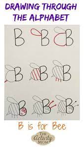 Print out the 2 page bubble letter tutorial pdf so you can follow along making your own bubble letter or even tracing the example when necessary . Drawing Through The Alphabet Letter B The Activity Mom Drawing Tutorials For Kids Collaborative Art Projects For Kids Drawing For Kids
