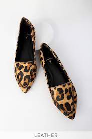 Vegan suede loafer flats have a pointed toe upper. Emmy Leather Leopard Calf Hair Pointed Toe Loafers Pointed Toe Loafers Pointed Loafers Leopard Loafers