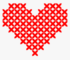 These decorative cross stitch cushion kits come in a variety of beautiful designs and skill levels, including easy cushion kits for kids! Heart Symmetry Line Cross Stitch Designs For Cushion Covers Hd Png Download Kindpng