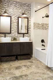 The rounded top rim and barrel shape give it an aesthetic that works well in contemporary spaces as well as bathrooms where nature is the focus. Dark Brown Bathroom Ideas Bathroom Ideas