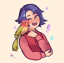 Stardew Valley Art Emily With A Feathered Friend Oliviloi Stardew Valley Stardew Valley Fanart Valley
