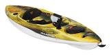 Maxim 100X Angler Fishing 1-Person Kayak, Halo/Yellow/White, 10-ft Pelican