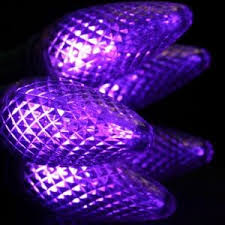 Purple C9 Led Twinkle Christmas Light Bulbs