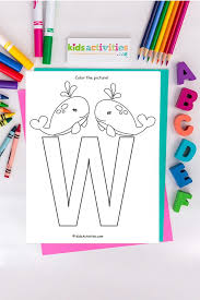 Pack these spring printables into a picnic basket for a family outing. Letter W Coloring Page Download Print Learn Kids Activities Blog