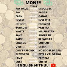 El Dinero Money Y Sus Verbos En Ingles Aprende Sobre El Rapido Y Facil Englishwithuli Sustantivos En Ingles Verbos Verbos Ingles
