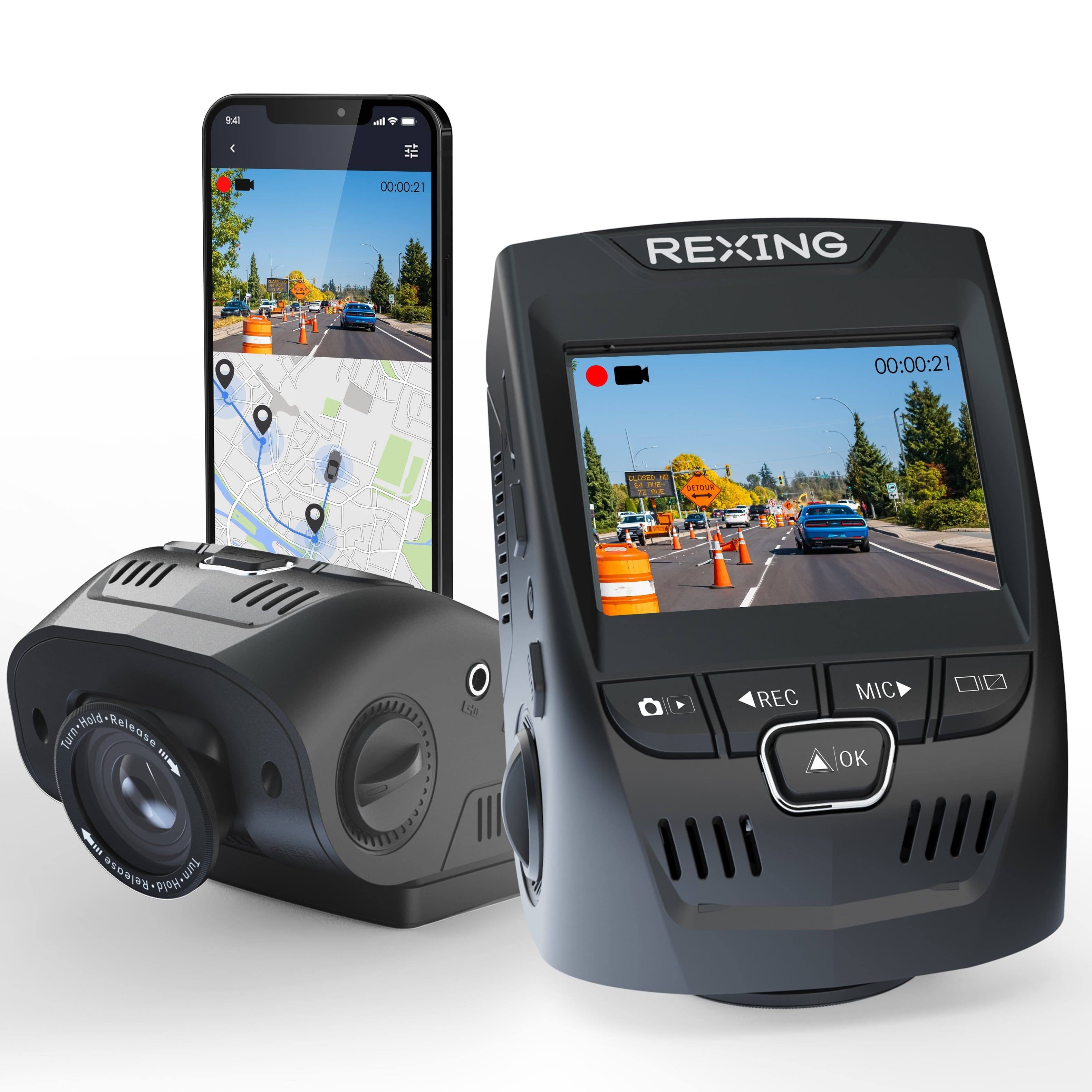 Rexing V1-4K Ultra HD Car Dash Cam Wi-Fi