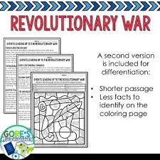 Events Leading Up To The Revolutionary War Worksheet Revolutionaries War Short Passage