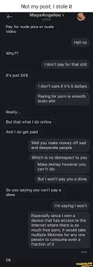 Not my post, I stole it MavaAngelou online Pay for nude pics or nude video  Hell