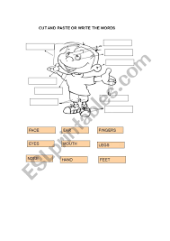 Now, cut out the parts of the face, and paste them where they belong! Cut And Paste Body Parts Esl Worksheet By Rocio724