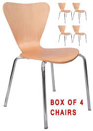 Modern Breakroom Dining Room Wooden Stacking Chair Bentwood Style Maple Ebay 4 For 100 Chair Break Room Stacking Chairs