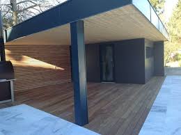 Construction D Un Abri De Jardin Design En Ossature Bois En Alsace Abris De Jardin Design Abri De Jardin Terrasse Couverte