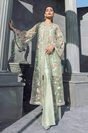 Designer Net Jacket Plazo Suit Pakaian Pesta Model Baju Wanita Pakaian Wanita