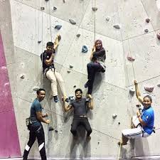 The other section of the wall is fixed and set for easier climbs. Photos At Putrajaya Chalenger Park Wall Climbing