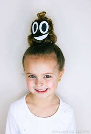 * for amazing hairstyles subscribe to my channel for more videos! Poop Emoji Hairstyle For Crazy Hair Day Girl Loves Glam