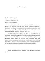 Materi khutbah jumat yang disajikan ini mengingatkan bahwa musibah atau masalah yang dialami manusia, seberat apa pun,. Mensyukuri Nikmat Allah Pdf