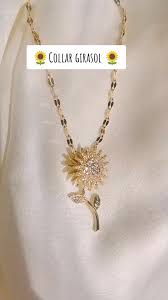 Collar y anillo de girasol giratorio 🌻