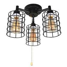Check spelling or type a new query. Baiwaiz Industrial Semi Flush Mount Ceiling Light With Pull Chain Black Metal Wire Cage Close To Ceiling Light Fixture Pull String Light 5 Lights Edison E26 084 Buy Products Online With
