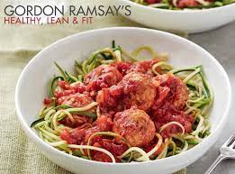 Zucchini Spaghetti With Meatballs Gordon Ramsay Cookbook Healthy Meals For Kids Gordon Ramsay Meatballs