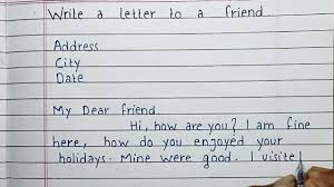 Friendly letter (how to write) free templates. How To Write A Letter To Friend Vacation Friendly Letter Youtube