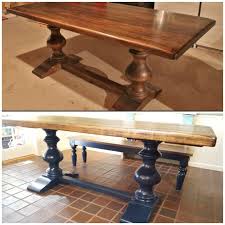 Craigslist Arhaus Pedestal Dining Table Paid 400 For 72 Table And Two Benches Beautifully Restored By Tabella Furniture In Brecksville Oh Quarry Ti Muebles
