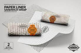 Download Wrap Or Burrito Paper Liner Mockup Paper Liner Free Packaging Mockup Food Box Packaging