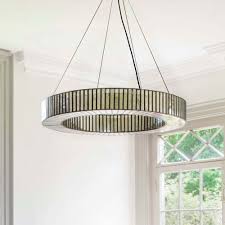 Large Downton Chandelier Graham Green Made from aluminum and acrylic with an iron finish.