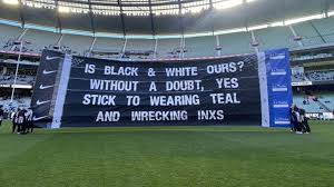 We've also got match previews, tips, live scores & more. Afl Collingwood Banner Takes Shot At Port Adelaide Over Prison Bar Guernsey Stoush