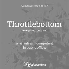 Mind Yourselves Dems Trump Is No Throttlebottom See The Word Of The Day Https T Co Lb7smte1wi Weird Words Words Uncommon Words