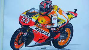Aku mau yang termurah dan terbesar, dan tolong bantu aku menggambar foto liburan ke laut, dengan matahari dan. Wow Keren Cara Menggambar Motogp Marc Marquez By Heru Youtube