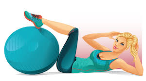 Woman exercising cartoon vector free download