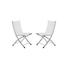 The strong aluminum bronze construction gives the cane a 250 lbs. Vivere Bachelor Aluminum Folding Sling Chair White The Home Depot Canada