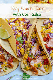 The cajun spice rub gives it a lot of flavor with a hint of heat that makes this the perfect salmon recipe for fish tacos or practically any other dish. These Salmon Tacos Are Made With Deliciously Spiced Salmon Fillets That Are Grilled To Perfection Then S Salmon Tacos Grilled Salmon Tacos Salmon Tacos Recipe