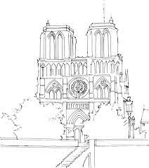 coloriage de Paris et ses merveilles : Notre-Dame de Paris