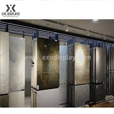 Source Dry Hanging Sliding Custom Showroom Floor Stand Tile Marble Granite Display Rack On M Alibaba Com In 2020 Tile Showroom Stone Flooring Showroom Interior Design