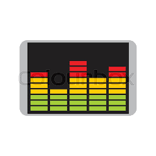 Audio Equalizer Spectrum Bars Chart Stock Vector