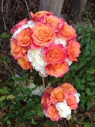 After your roses have hydrated, remove the protective packaging and then any brown or discolored guard petals if needed. White Hydrangeas And Coral Free Spirit Rose Bouquets Free Spirit Rose Wedding Flowers Bouquet