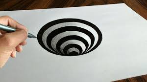 Draw a simple shape with corners, duplicate that shape, draw lines to connect the vertices together and then shade the object. Very Easy 3d Trick Art How To Draw A Round Hole On Paper Youtube