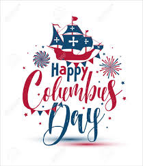 Happy columbus day handmade ship and american flag picture. Happy Columbus Day The Trend Calligraphy Vector Illustration Royalty Free Cliparts Vectors And Stock Illustration Image 108073592
